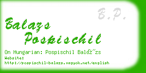 balazs pospischil business card